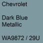 Preview: Chevrolet, Dark Blue Metallic, WA9872 / 29U.